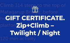 Gift Certificate |  Zip+Climb - Twilight / Night 