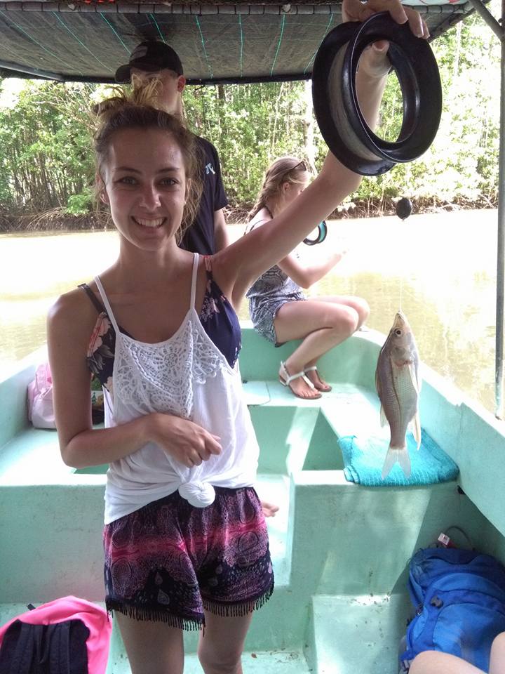 Traditional fishing at the terraba river. 