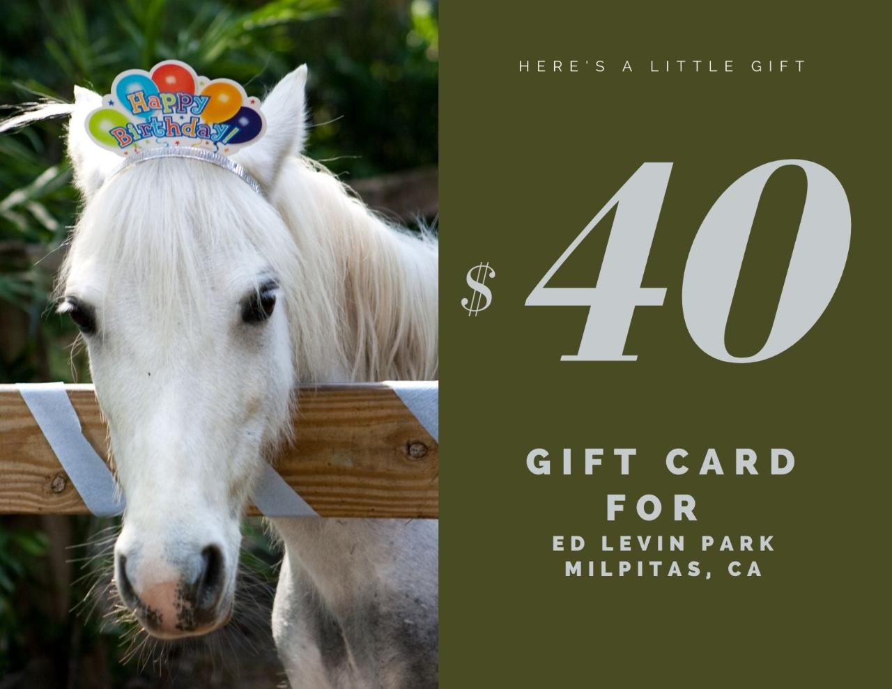 $40 Gift Card - Ed Levin Park