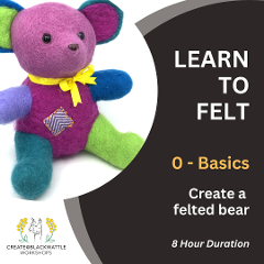 LEARN TO FELT - Felted Bear