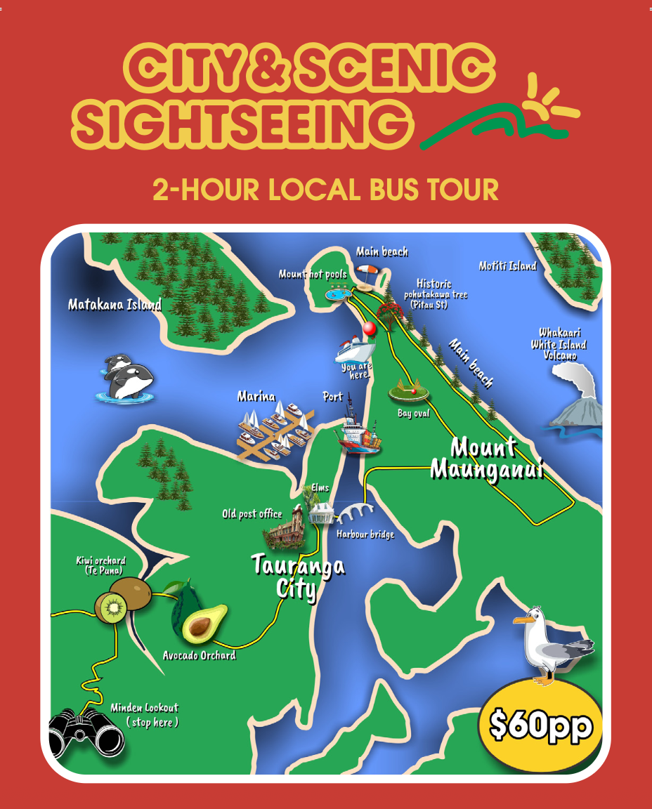 City Sightseeing - Tauranga City & Scenic Local 2 -hour Tour