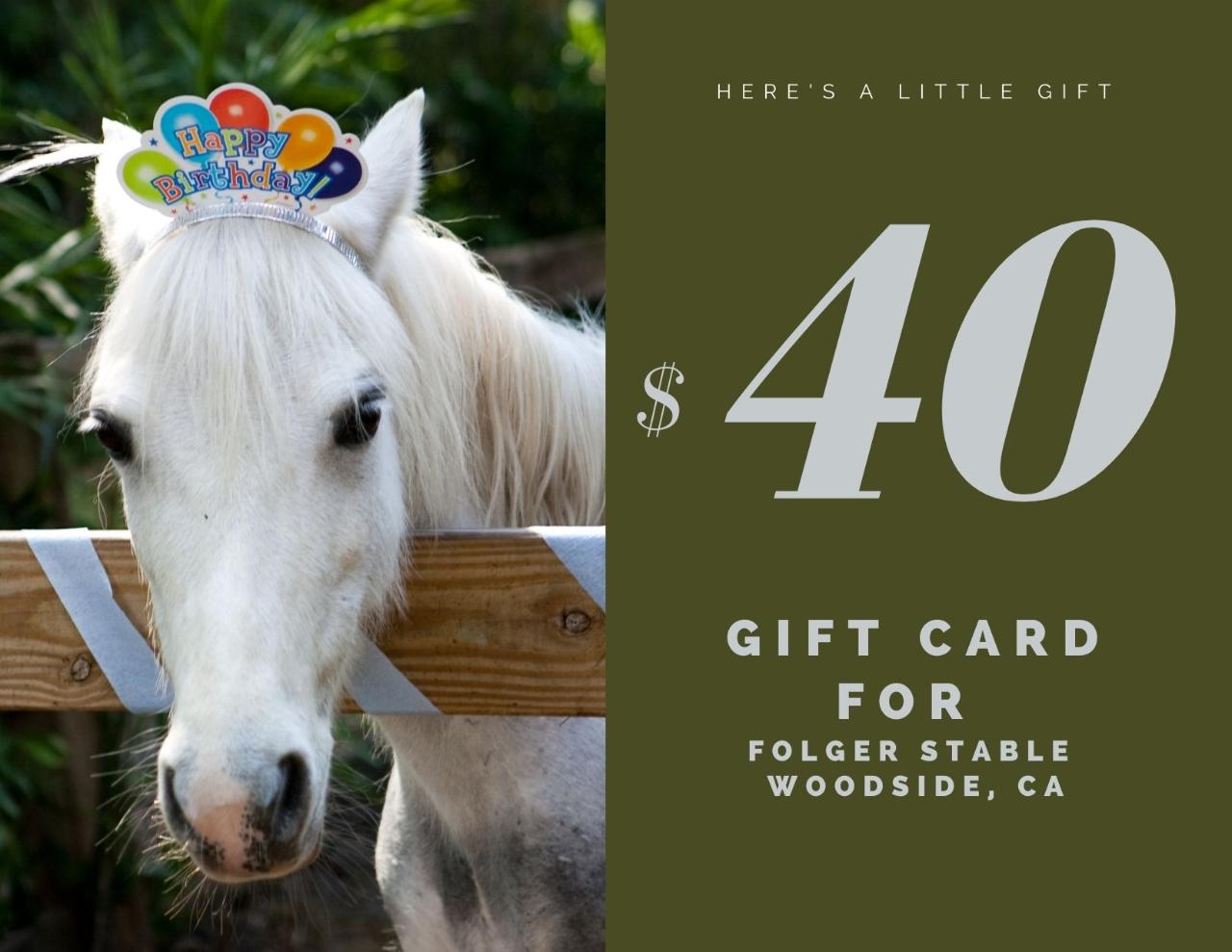 $40 Gift Card - Woodside 