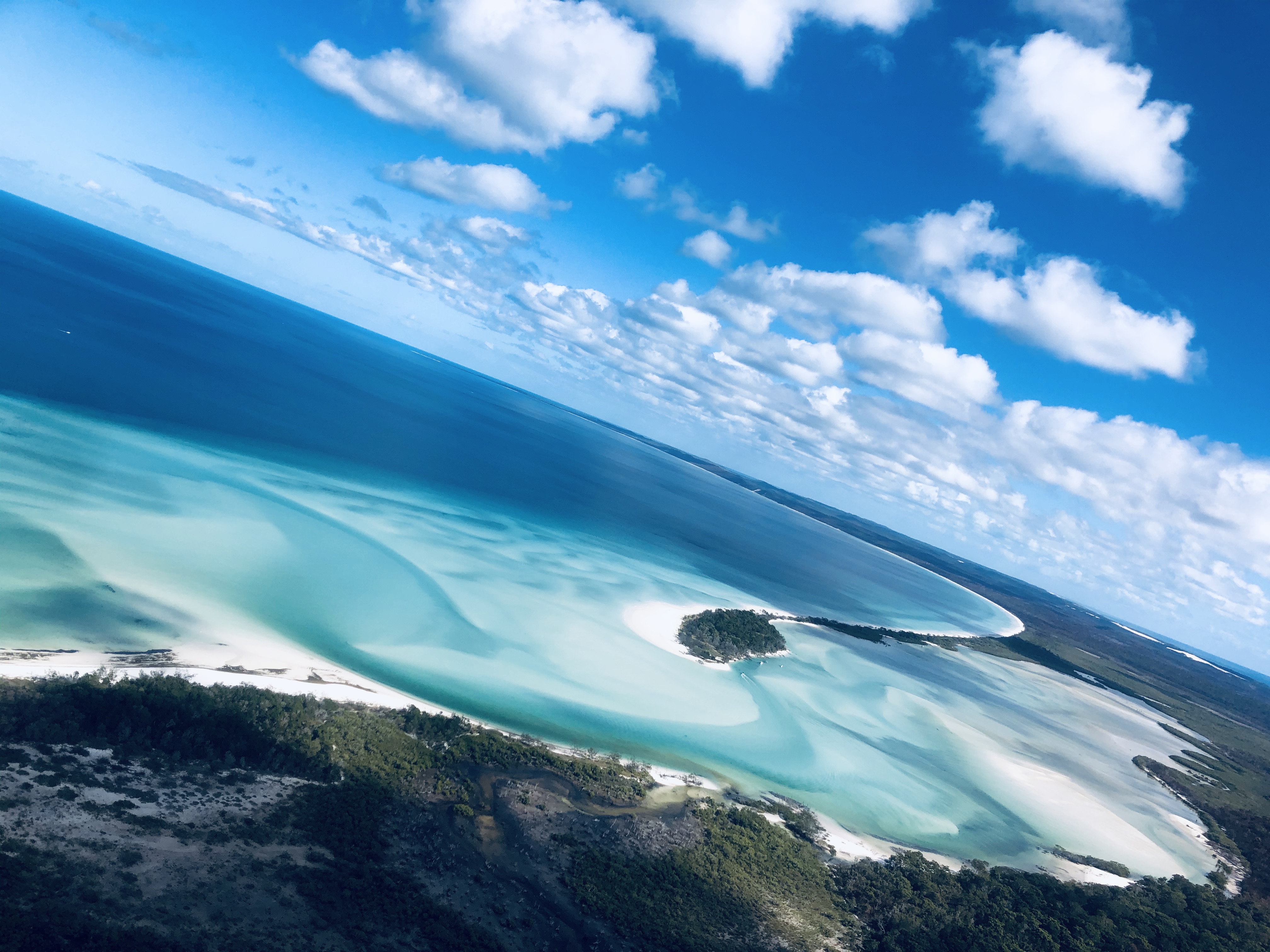 The Ultimate  Fraser Coast Experience - 30 Minute Helicopter Flight, an unforgettable view of Hervey Bay and Fraser Coast.