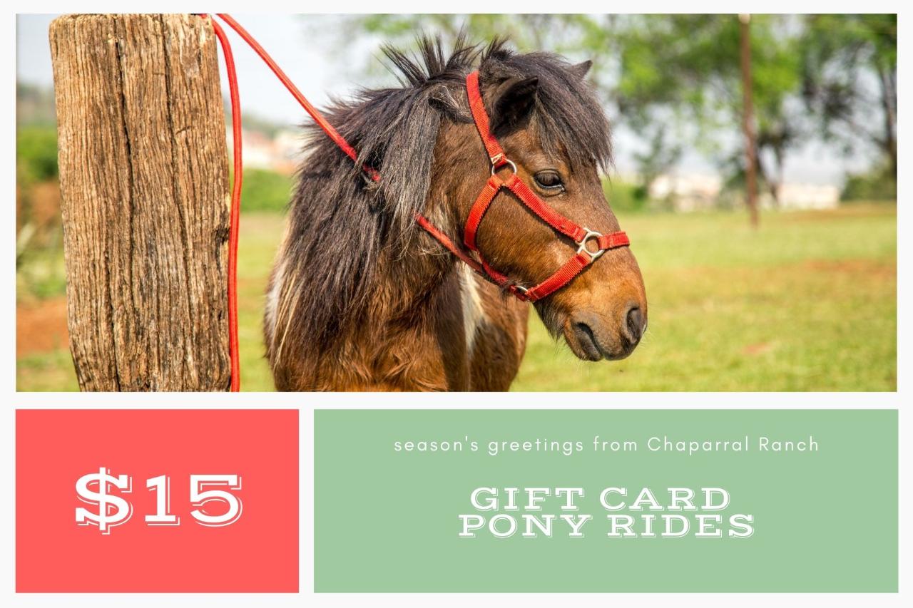$15 Gift Card - Pony Ride