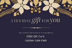 $500 Gift Card Golden Gate Park