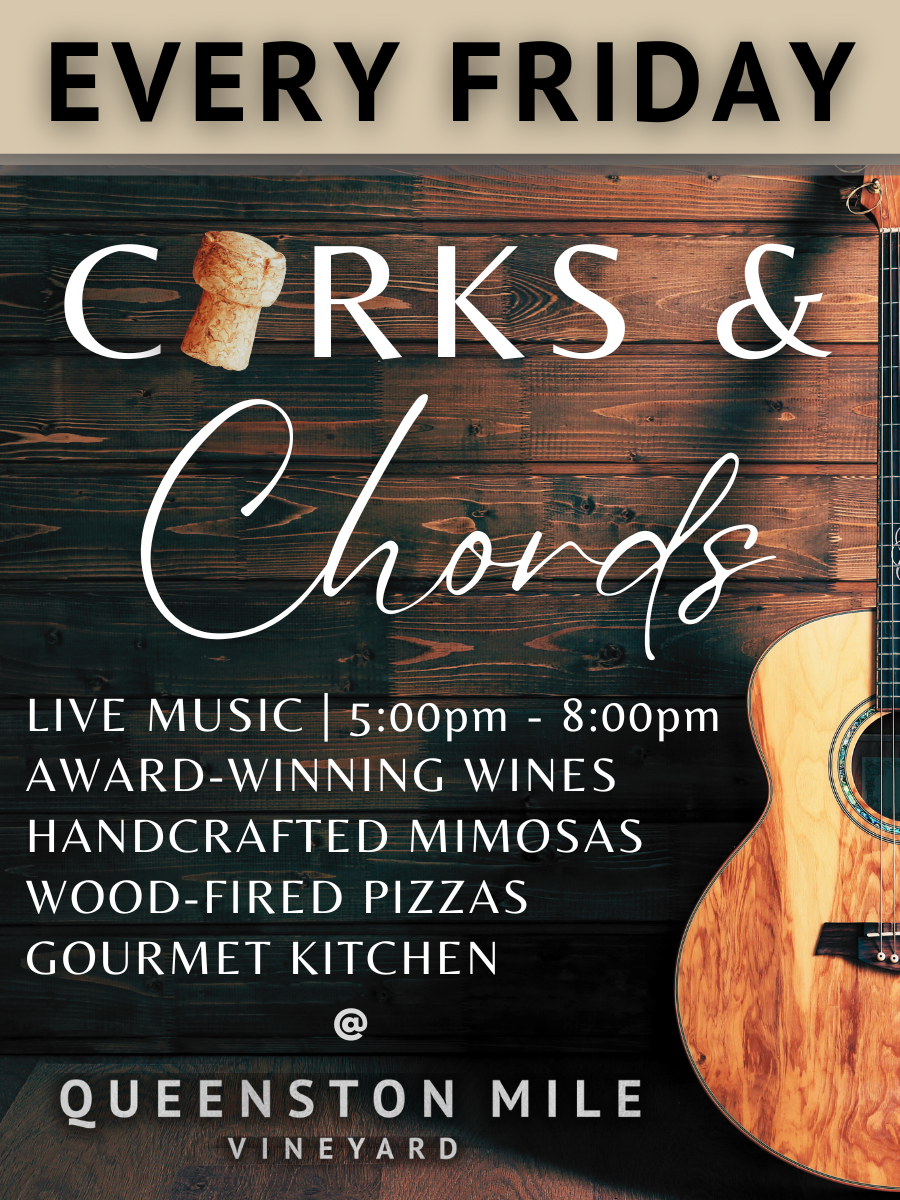 CORKS & CHORDS - FREE EVENT - Pre-book Special Only