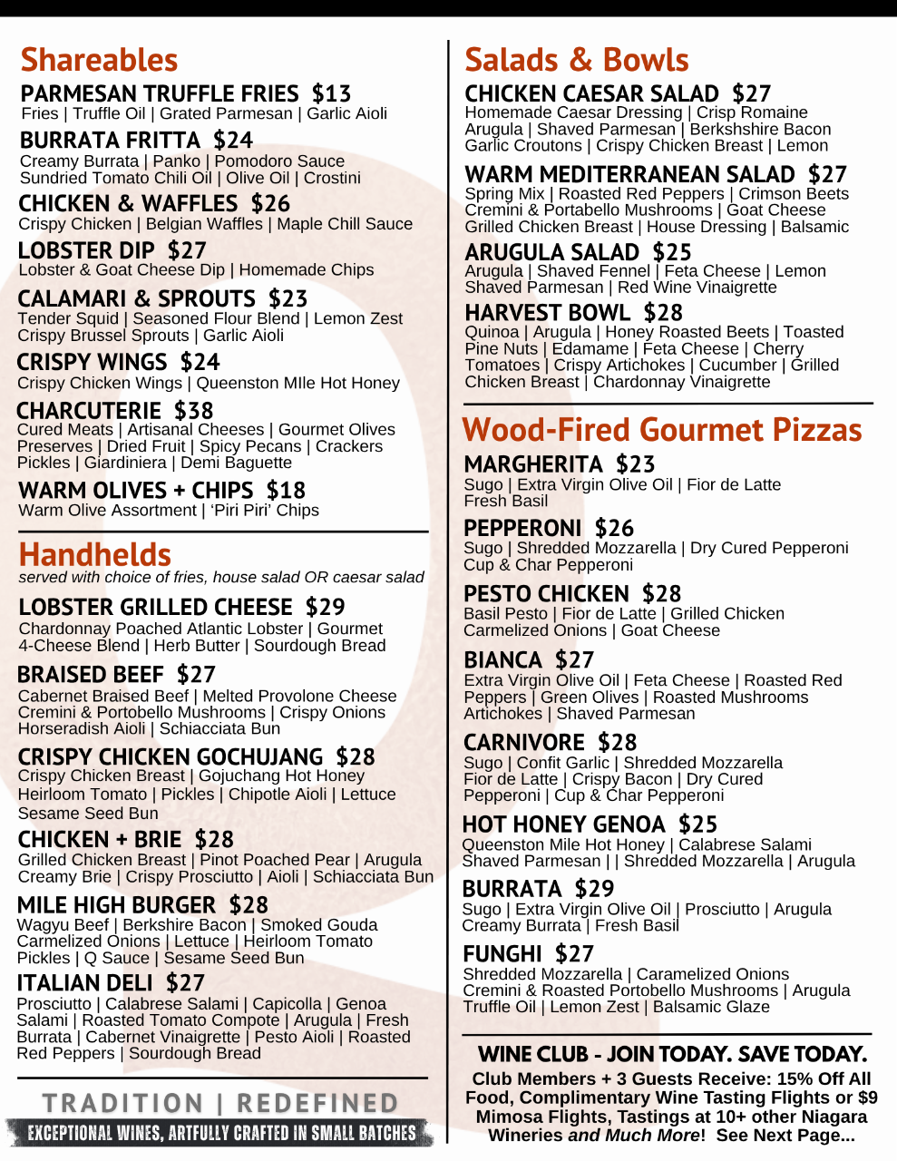 RESERVATION - LUNCH / DINNER