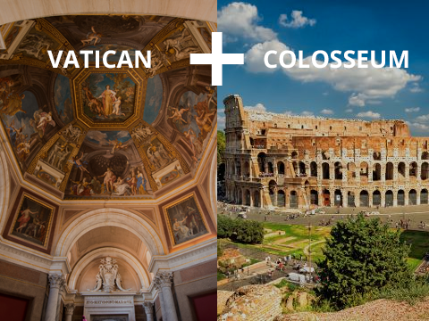 Combo: Vatican Museums Including Sistine Chapel + Colosseum, Roman Forum and Palatine Hill 