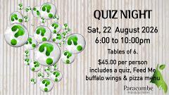 Quiz Night - Saturday, 22 August 2026