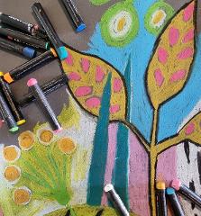 GA- Floral Oil Pastel Workshop for ages 10 to 17years