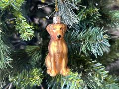 Glass Christmas Baubles - Yellow Labrador