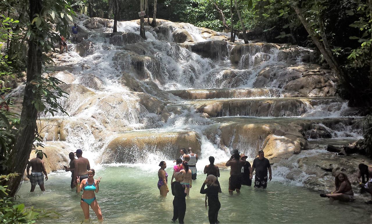 Falls Flyer Zipline and Dunn's River Falls Adventure Tour from Falmouth
