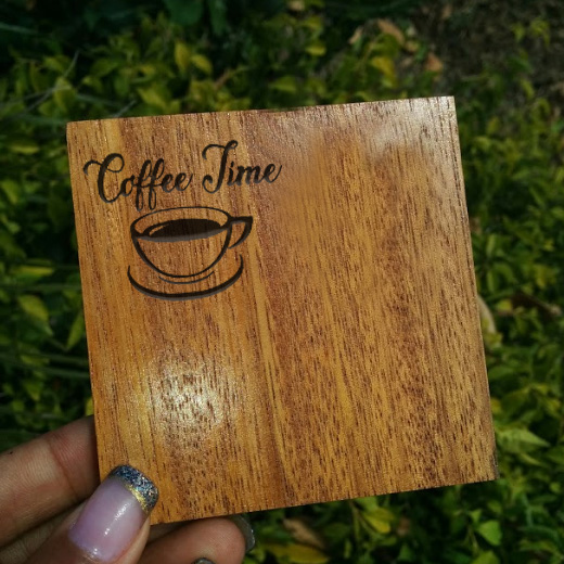 Exotic Wood Coffee Coasters – 4 piece