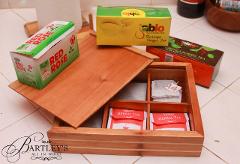 Exotic Wood Tea Box with Inlay