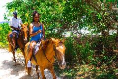 Horseback Ride n Swim and Green Grotto Adventure Tour from Falmouth