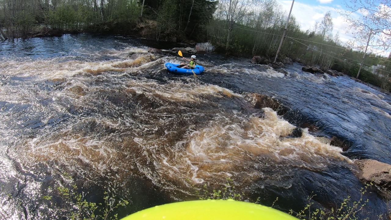 Forsränning i Packraft, halvdag