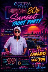 Neon 80s Sunset Yacht Party