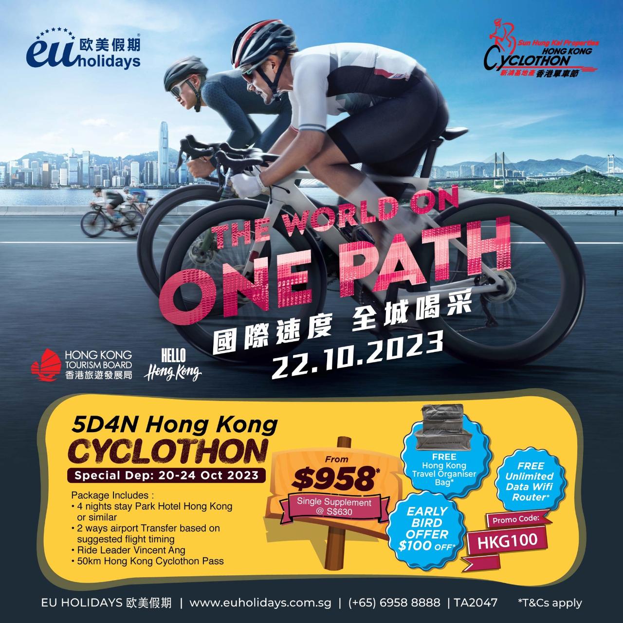 5D 4N Hong Kong Cyclothon (Special Dep :  20-24 October 23)
