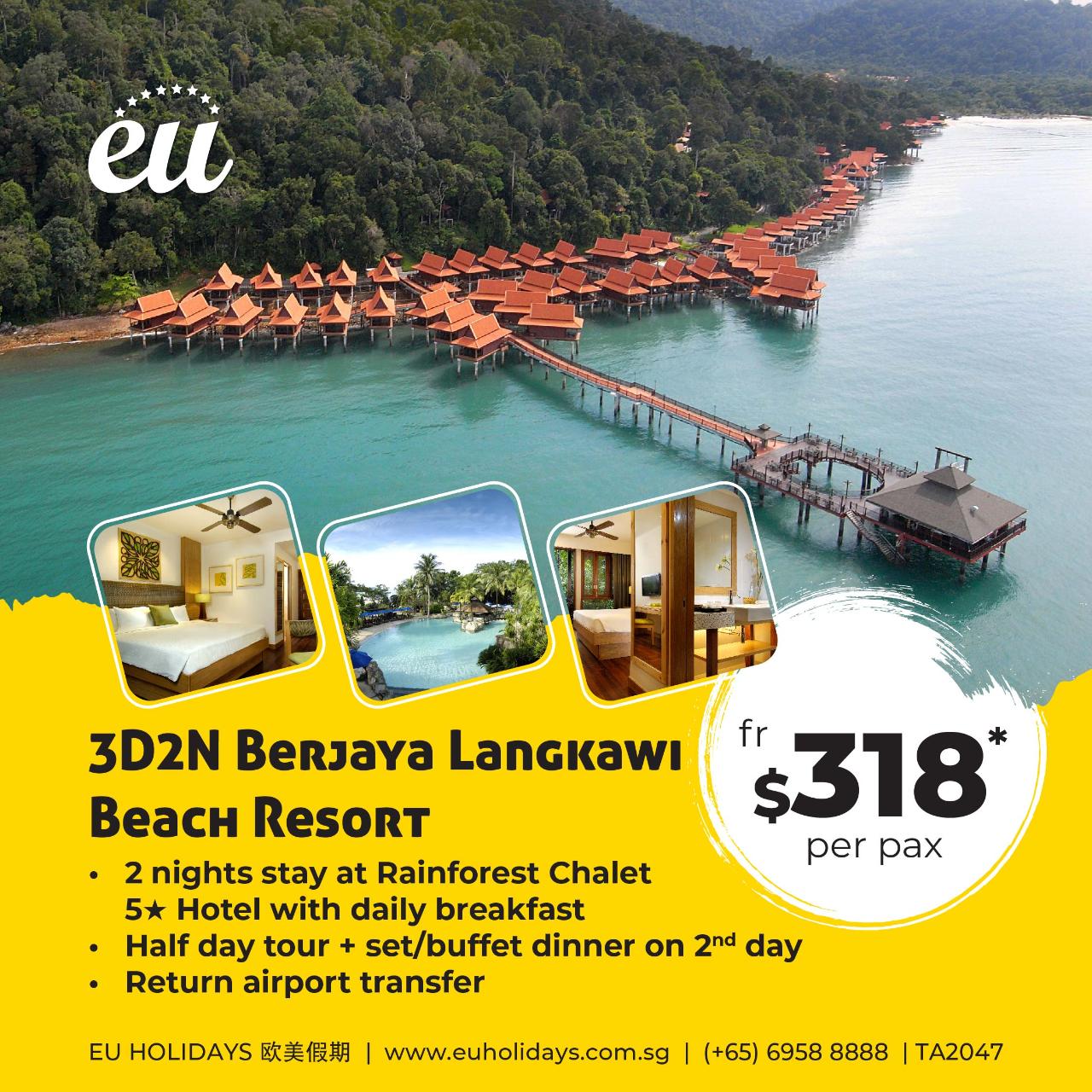 3D2N 5* BERJAYA LANGKAWI BEACH RESORT with HalfDay Tour