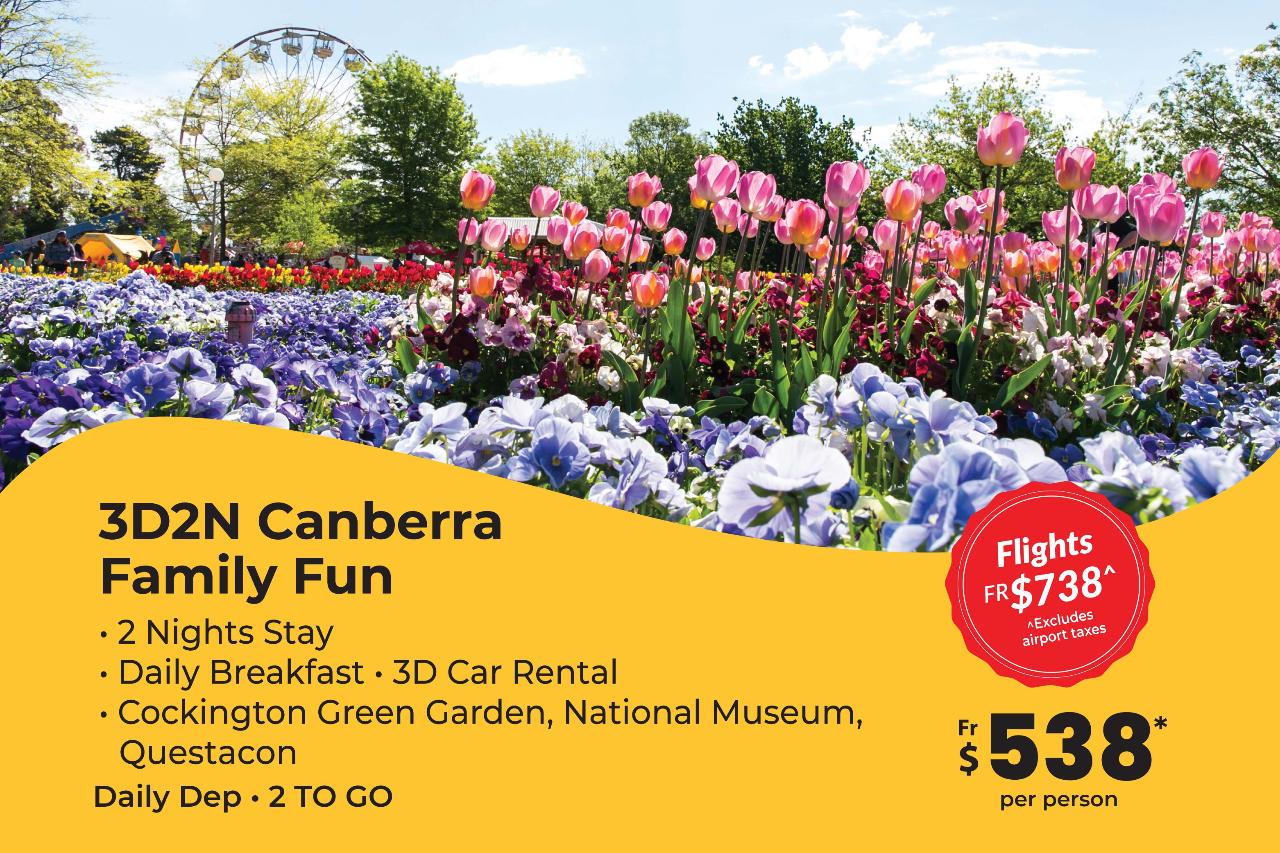 3D2N Canberra Family Fun Self Drive 