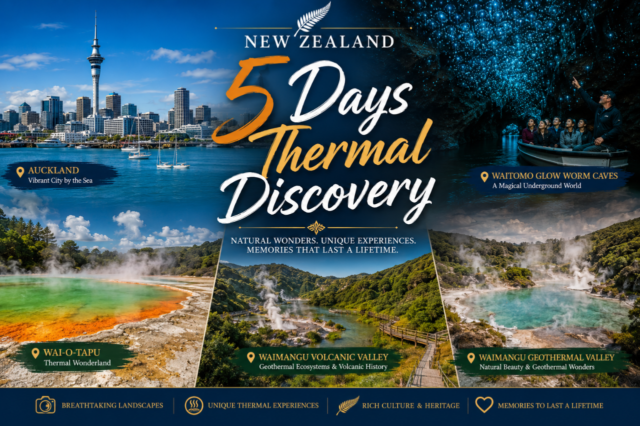 5D4N North Island Thermal Discovery (Seat-In Coach Tour)