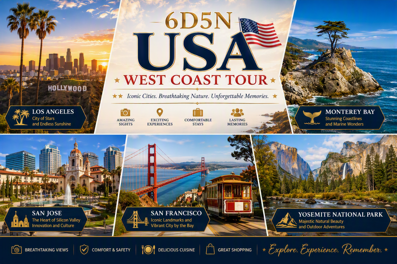 6D5N USA West Coast Tour