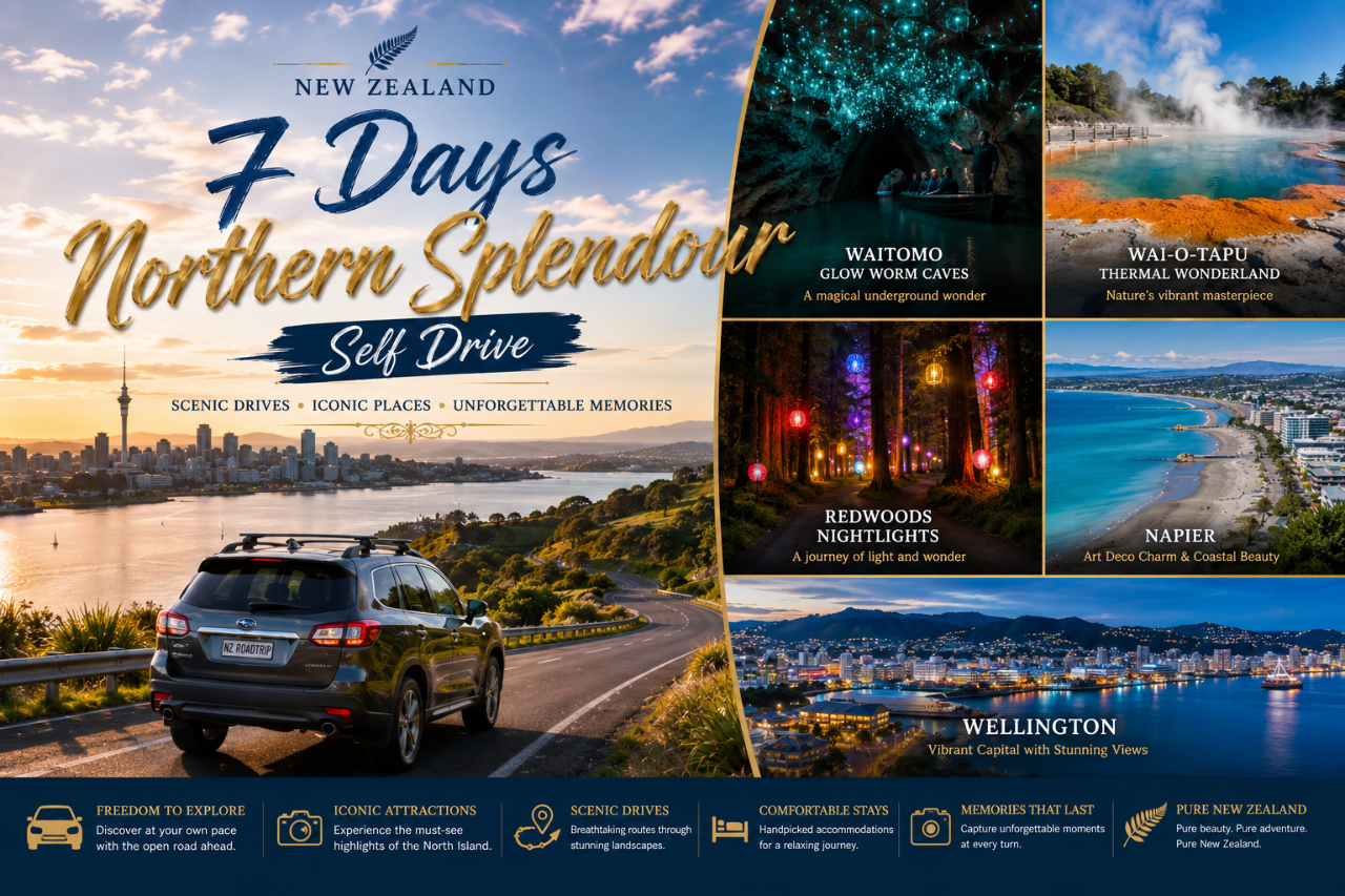 7D6N New Zealand Northern Splendour (Self Drive)