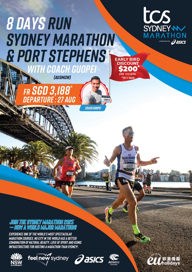 8D6N RUN SYDNEY MARATHON & PORT STEPHENS - 27 AUG 2025 