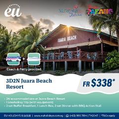 3 DAYS 2 NIGHTS JUARA BEACH RESORT FULL BOARD PACKAGE   ~ COACH & FERRY 