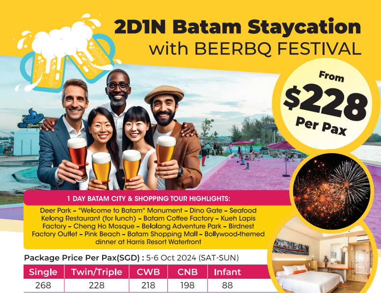 2D1N OCTO-BEER FEST & BEERBQ FESTIVAL (SPECIAL DEPARTURE 5-6 OCT 2024)