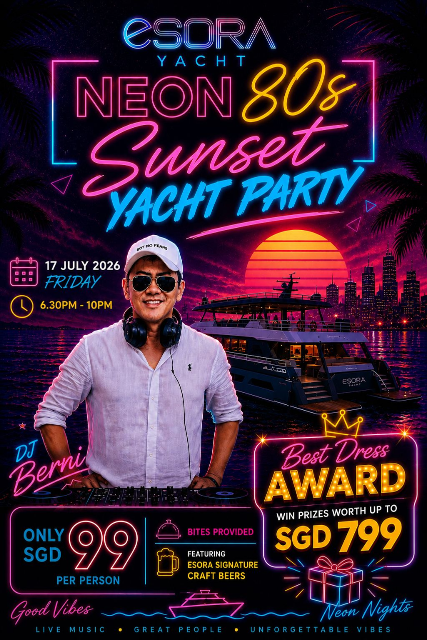 Neon 80s Sunset Yacht Party