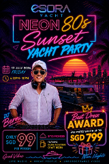 Neon 80s Sunset Yacht Party