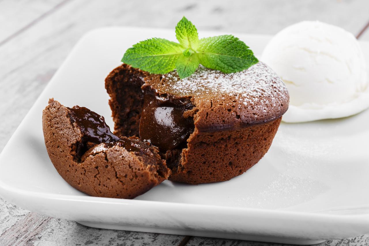 East Village : Chocolate Fondant (Lava Cake), Ice Cream & Madeleines