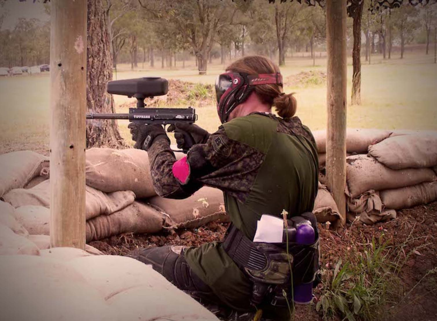 Outdoor Paintball Battle with Return Transport & Waterfront Dining