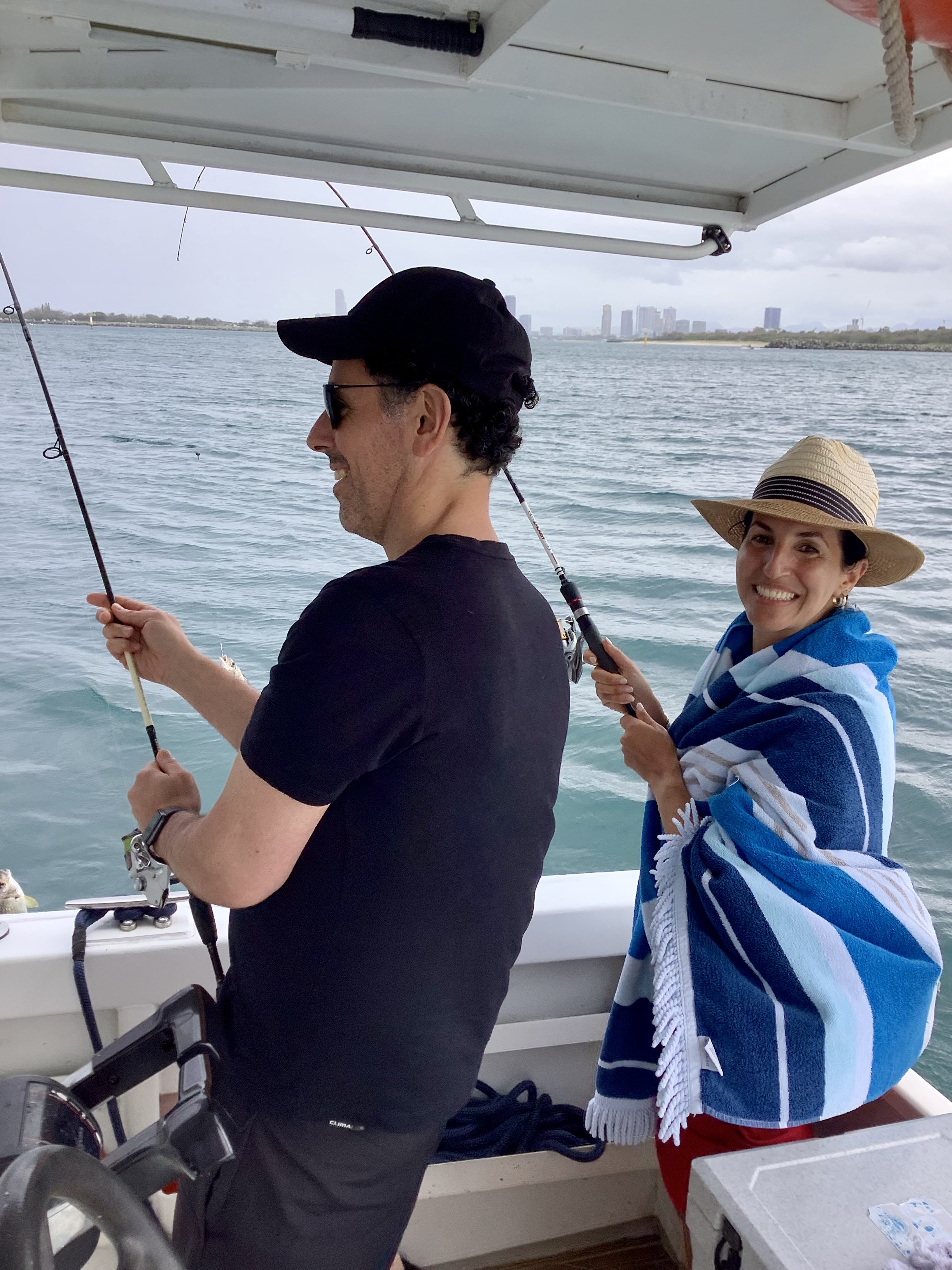 PRIVATE Broadwater Fishing - 5 hour morning session. Pickup from: Marina Mirage, Pelican Beach (Main Beach), Marriott, Appel Park (Surfers Paradise).