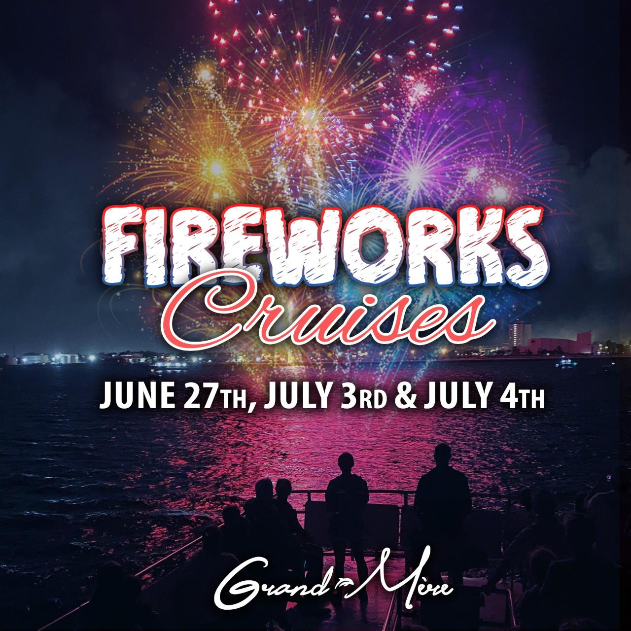 Navy Base FIREWORKS & Sunset Dolphin Cruise
