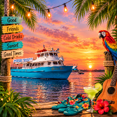 Parrothead Paradise: A Jimmy Buffett-Inspired Sunset Cruise