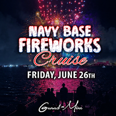 Navy Base FIREWORKS & Sunset Dolphin Cruise 2026