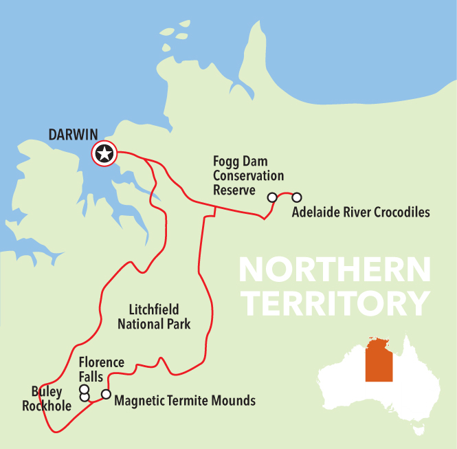 1-Day Tour to Litchfield National Park + Fogg Dam from Darwin