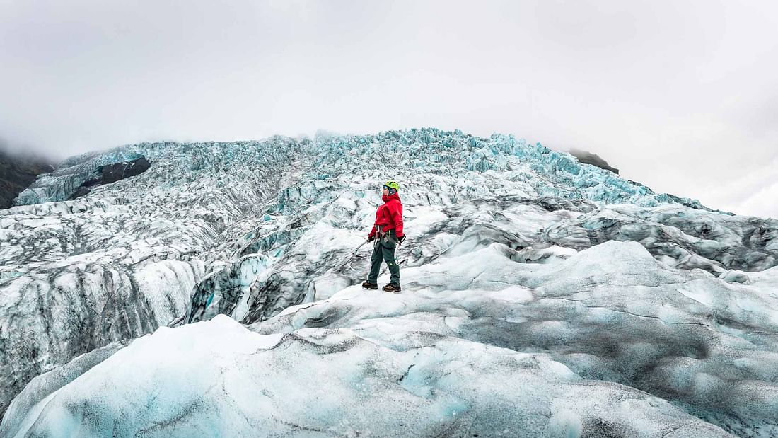 ARRAMPICATA SUL GHIACCIO DEL GHIACCIAIO SKAFTAFELL - ISLANDA