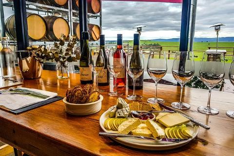 Winery___Wine_Glasses__Wine_Barrels__Vineyard___Cheese_Board