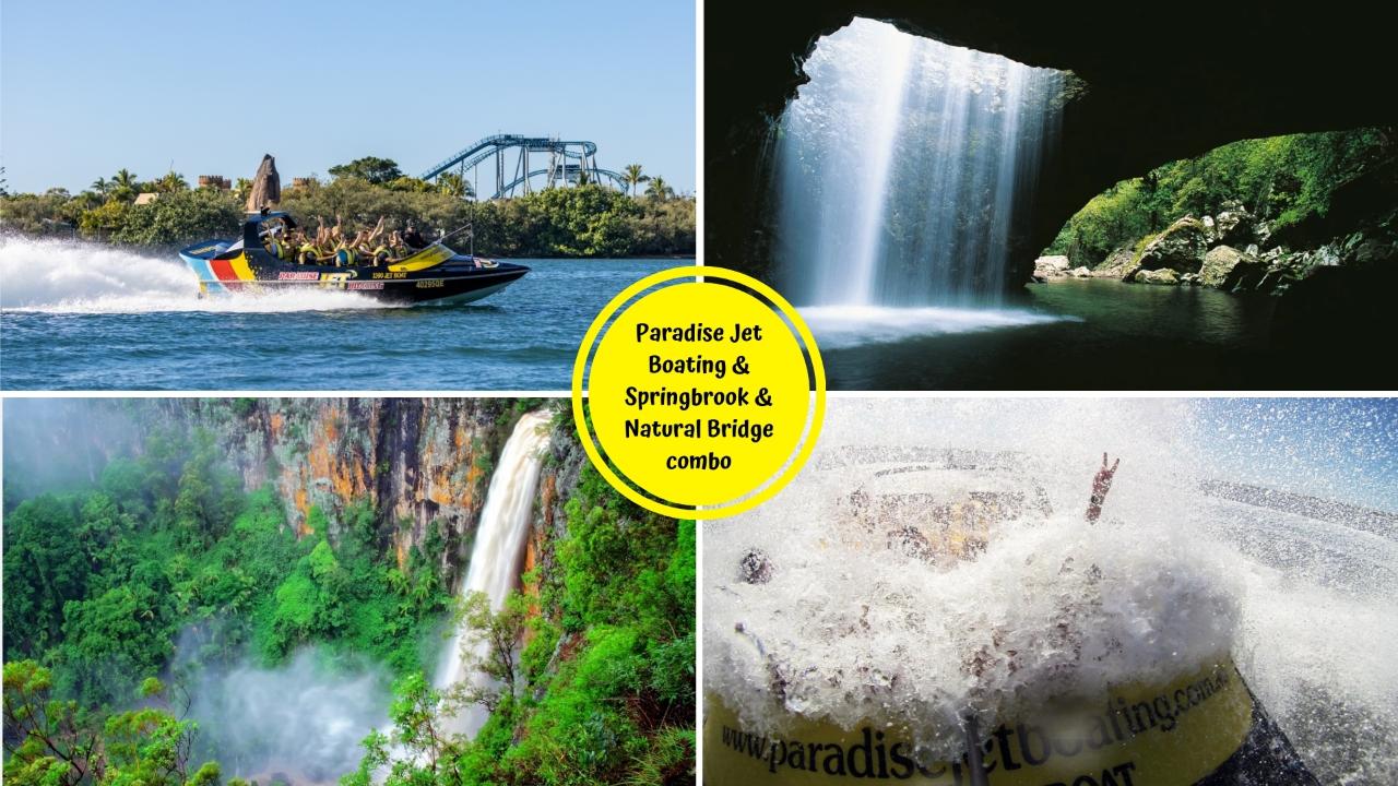 Natural Bridge & Springbrook Waterfalls + Jet Boating Combo