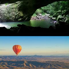 Natural Bridge Springbrook tour + Hot Air Balloon - Save $50 includes winery breakfast and FREE photo pack 