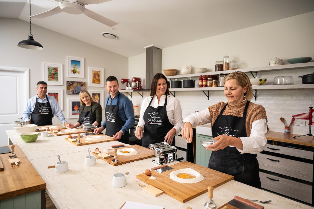 Pasta Master - 4 hour Italian cooking class with dining. Only $160 pp