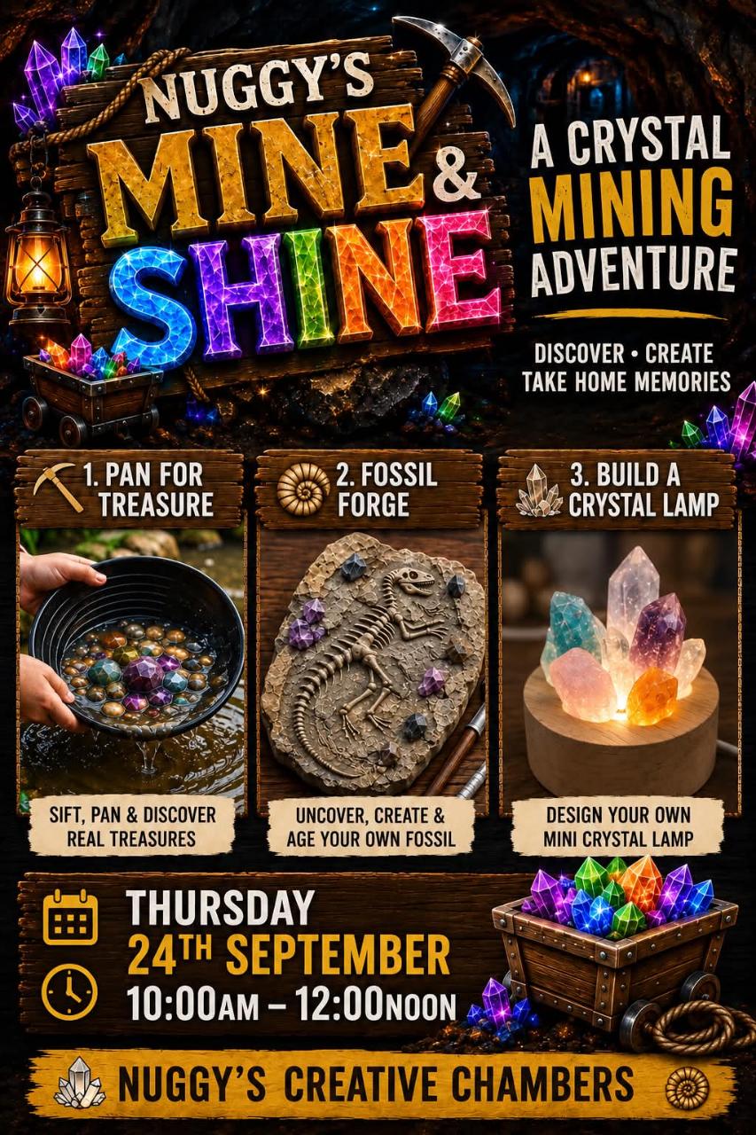 Nuggy's Mine & Shine Sparkling Craft Workshop