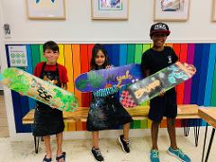 Paint their Own Skateboard Deck Party