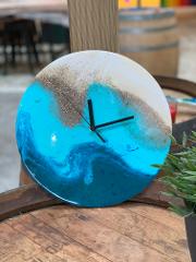 Resin Clock and 4 Coasters