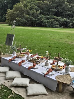 Luxurious pop up picnic at Main Beach, Byron Bay