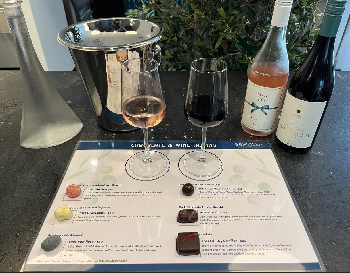Bonvilla Chocolate & Wine Tasting