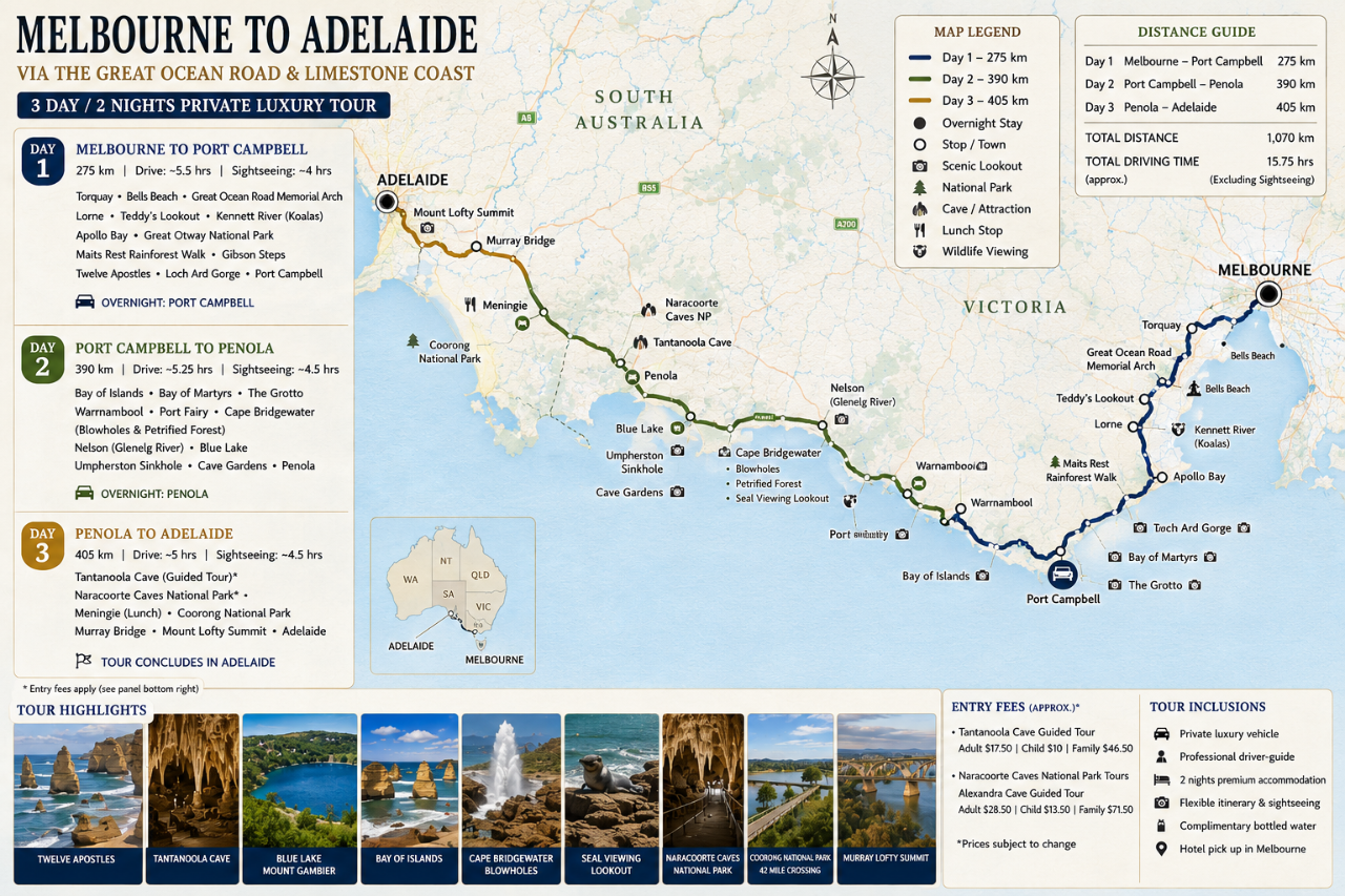 3 Day Melbourne to Adelaide